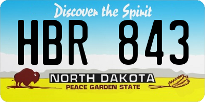 ND license plate HBR843