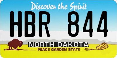 ND license plate HBR844