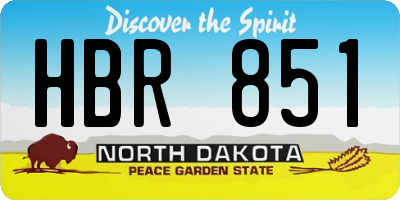 ND license plate HBR851
