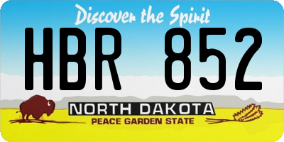 ND license plate HBR852