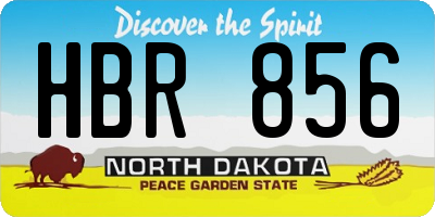 ND license plate HBR856