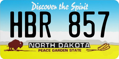 ND license plate HBR857