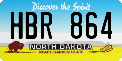 ND license plate HBR864