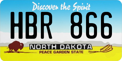 ND license plate HBR866