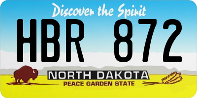 ND license plate HBR872