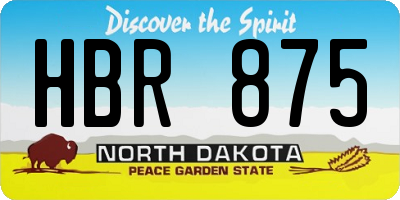 ND license plate HBR875