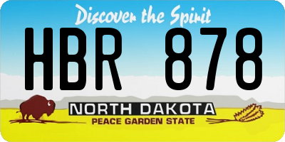 ND license plate HBR878