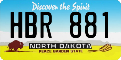 ND license plate HBR881