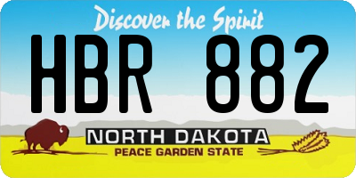 ND license plate HBR882