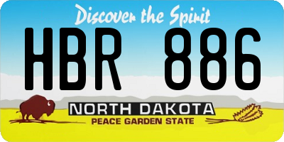 ND license plate HBR886