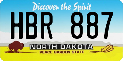 ND license plate HBR887