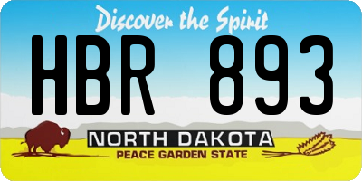 ND license plate HBR893