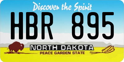 ND license plate HBR895