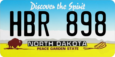 ND license plate HBR898