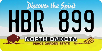 ND license plate HBR899