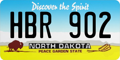 ND license plate HBR902