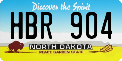 ND license plate HBR904