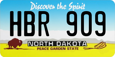 ND license plate HBR909