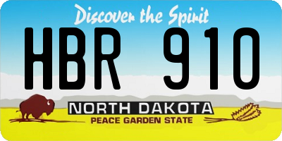 ND license plate HBR910