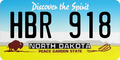 ND license plate HBR918