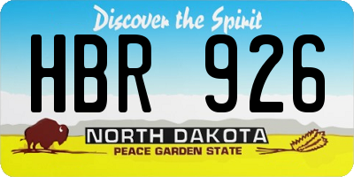 ND license plate HBR926