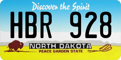 ND license plate HBR928