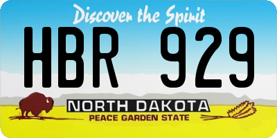 ND license plate HBR929