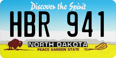 ND license plate HBR941