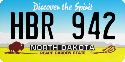 ND license plate HBR942