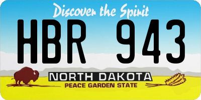 ND license plate HBR943