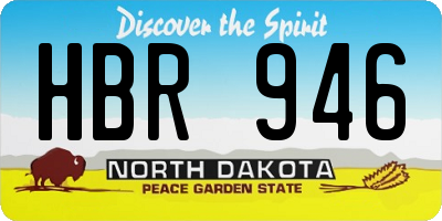 ND license plate HBR946