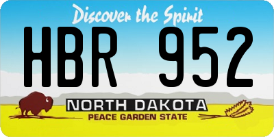 ND license plate HBR952