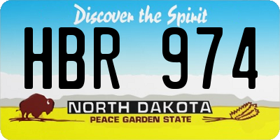 ND license plate HBR974