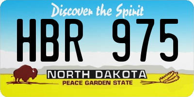 ND license plate HBR975