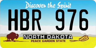 ND license plate HBR976
