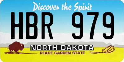 ND license plate HBR979