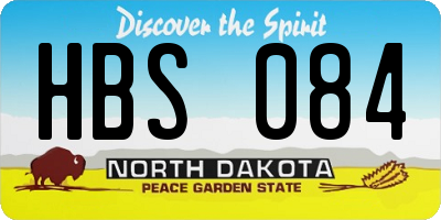 ND license plate HBS084