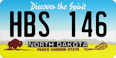 ND license plate HBS146