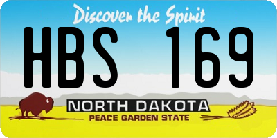 ND license plate HBS169