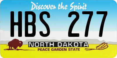 ND license plate HBS277