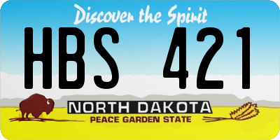 ND license plate HBS421