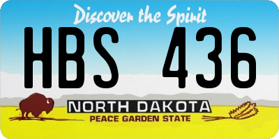 ND license plate HBS436