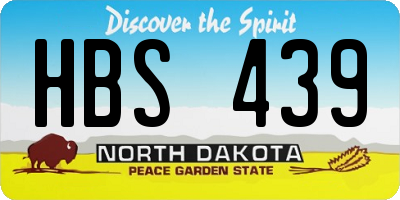 ND license plate HBS439