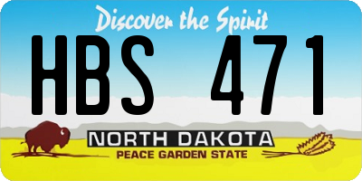 ND license plate HBS471