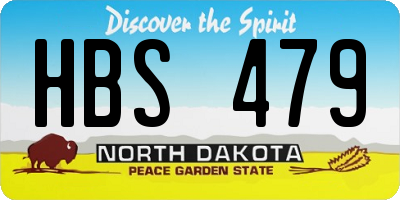ND license plate HBS479