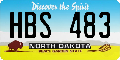 ND license plate HBS483