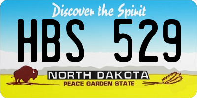 ND license plate HBS529