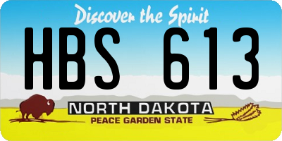 ND license plate HBS613
