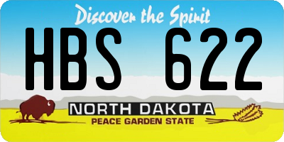 ND license plate HBS622
