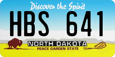 ND license plate HBS641